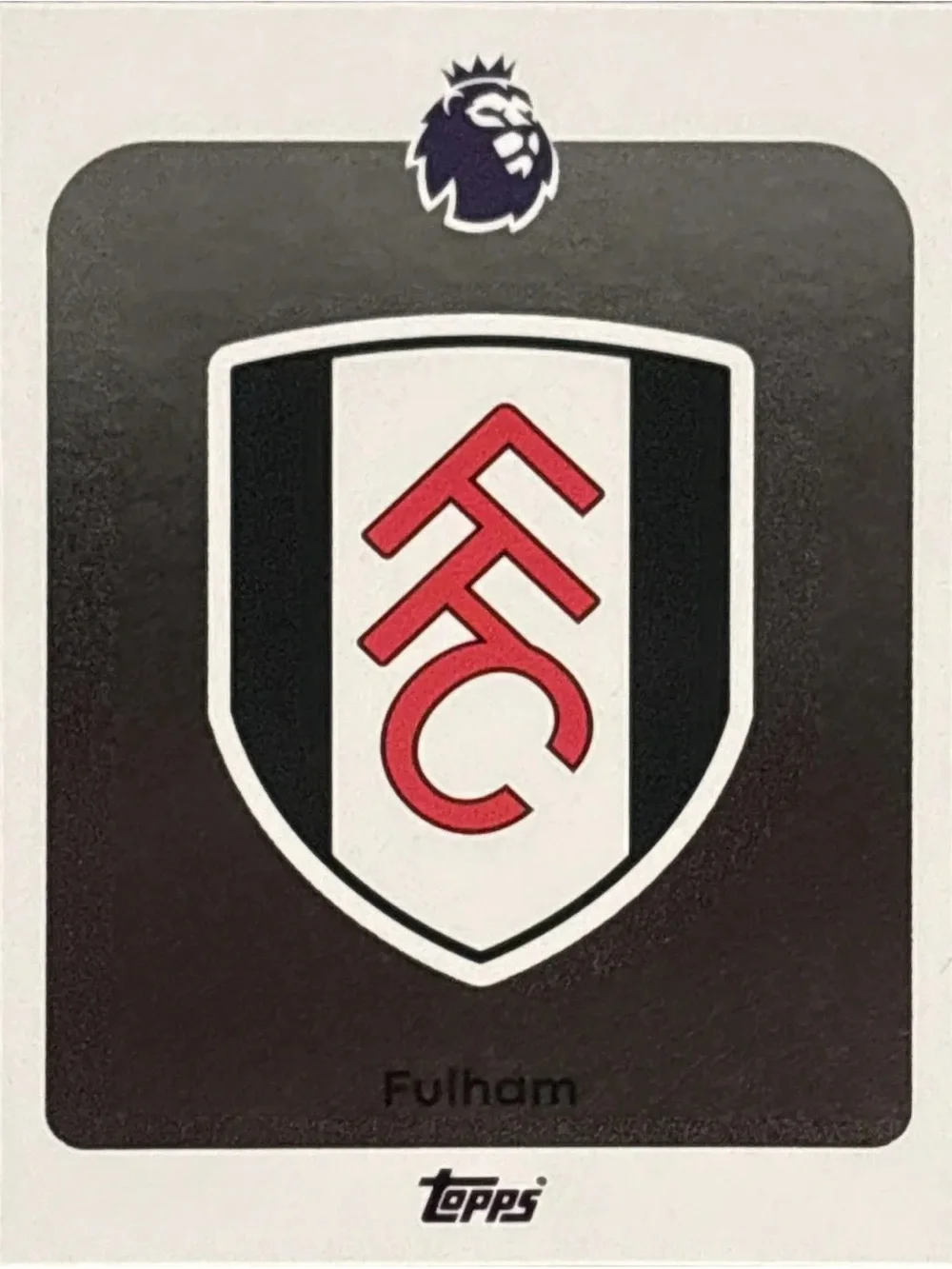 Topps Fulham Crest Soccer Trading Card